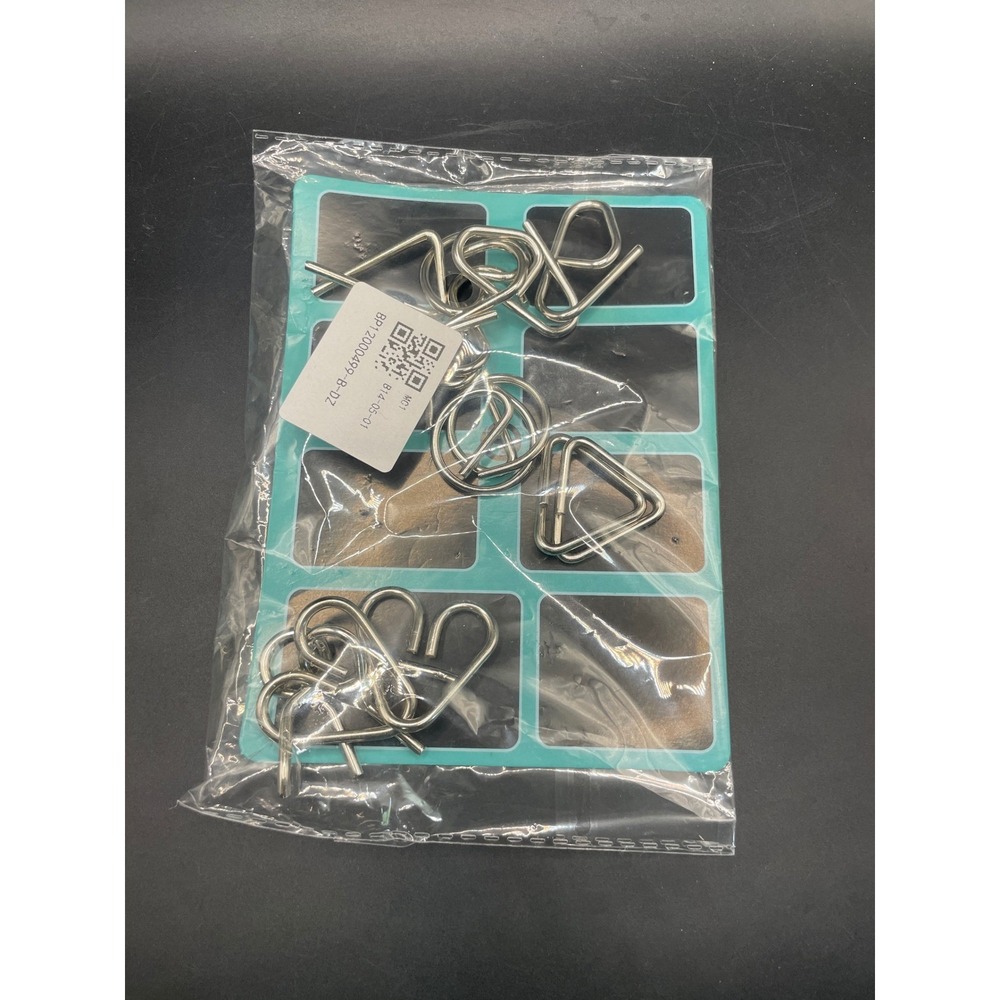 Butebuy 8 Baffling Puzzle Metal Wire Brain Teaser Set Disentanglement Puzzles